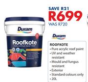 Duram Roofkote In White/Green-20Ltr