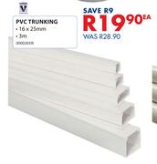 PVC Trunking 3m-16 x 25mm Each