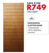 Swartland Horizontal Slatted Door-813 x 2032mm