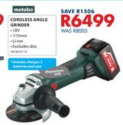 Metabo Cordless Angle Grinder