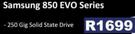 Samsung 850 Evo Series 250 Gig Solid State Drive