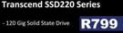 Transcend SSD220 Series 120 Gig Solid State Drive