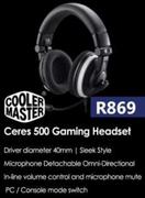 Cooler Master Ceres 500 Gaming Headset
