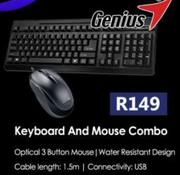 Genius Keyboard And Mouse Combo