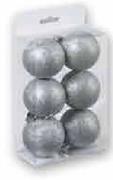 Glitter Baubles-6's Per Pack