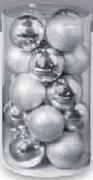 Shiny & Glitter Baubles-20's Per Pack