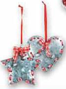 Metal Heart/Star Tree Decorations-Each