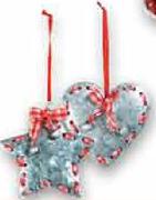 Metal Heart/Star Tree Decorations-Each