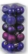 Small Shiny & Glitter Baubles-20-Pack