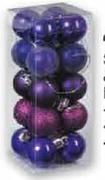 Small Shiny & Glitter Baubles-20 Pack