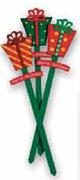  Wooden Stake Christmas Accessories, Assorted-Each