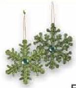 Snowflake Christmas Tree Decorations-Each