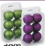 Glitter Baubles-6 Pack