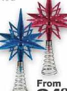 Christmas Treetop Stars Large Assorted-Each