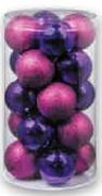 Shiny & Glitter Baubles 20 Pack-Assorted Colours 