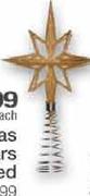 Christmas Treetop Stars Assorted-Small