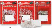 Battery-Operated White Led Lights Stars/Balls-20's