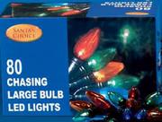 Santa's Choice Chasing Large Bulb LED Lights-80's