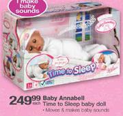 Baby Annabell Time To Sleep Baby Doll