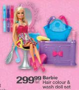 Barbie Hair Colour & Wash Doll Set-per set