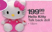 Hello Kitty Talk Back Doll-18cm each