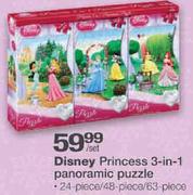 Disney Princess 3-in-1 Panoramic Puzzle-per set