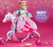 Sparkle Girlz Princess Doll With Horse Play Set