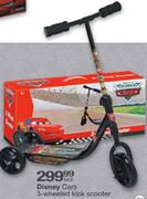 Disney Cars 3-Wheeled Kick Scooter-Each