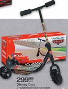 Disney Cars 3-Wheeled Kick Scooter