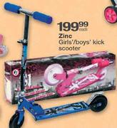 Zinc Girls'/Boys' Kick Scooter
