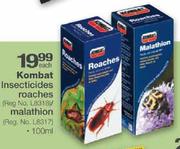 Kombat Insecticides Roaches (Reg.No.L8318)/Malathion (Reg.No.L8317)-100ml each