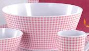 Gingham Range-Salad Bowl