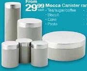 Mocca Canister Tea/Sugar/Coffee-Each