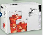Rift Hi-ball/Whisky Drink Set-16 piece per set