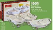 Casseroles With Warmers-Each                Oval,35.5cm-89.99