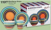 Mardigras Stripe Dinner Set-16 Piece