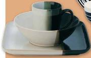 Black Dip Square Crockery-Each