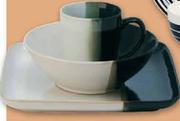Black Dip Square Crockery Mug-Each