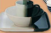 Black Dip Square Crockery Bowl-Each