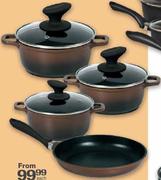 Brown Cast-Aluminium Casseroles/Frying Pan-16cm