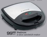 Platinum 2-Slice Sandwich Maker