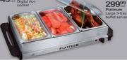 Platinum Large 3-Tray Buffet Server