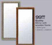 Quality Mirror With Wooden Frame-350mm*850mm