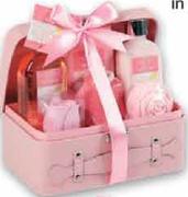 Rose/Lavender Bath Gift Set In Vanity Case