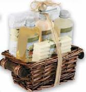 Vanilla Bath Gift Set In Wicker Basket-Per Set