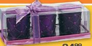 Candle Holders With Tealights Assorted-3Pcs. Per Set