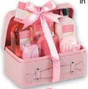 Rose/Lavender Bath Gift Set In Vanity Case-Per Set