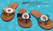 Ladies' Fashion Thong Sandals Sizes 3-8 Per Pair