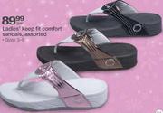 Ladies Keep Fit Comfort Sandles Assorted Sizes 3-8 -Per Pair
