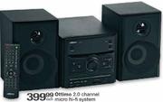 Ottimo 2.0 Channel Micro Hi-Fi System-Each 
